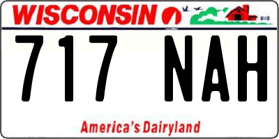 WI license plate 717NAH