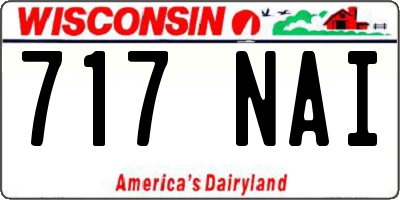 WI license plate 717NAI