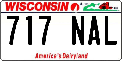 WI license plate 717NAL