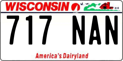 WI license plate 717NAN