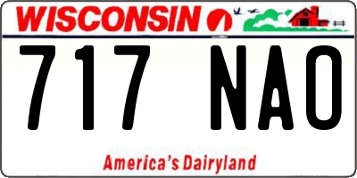 WI license plate 717NAO