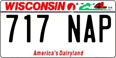 WI license plate 717NAP