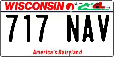 WI license plate 717NAV