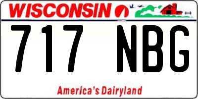 WI license plate 717NBG