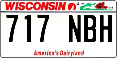WI license plate 717NBH