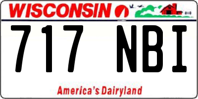 WI license plate 717NBI