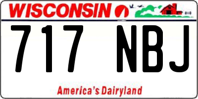 WI license plate 717NBJ
