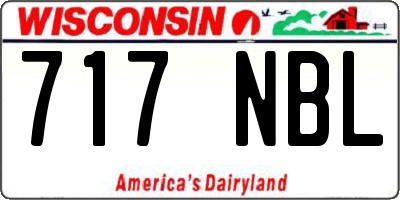 WI license plate 717NBL
