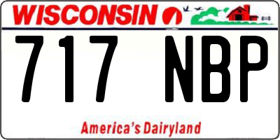 WI license plate 717NBP