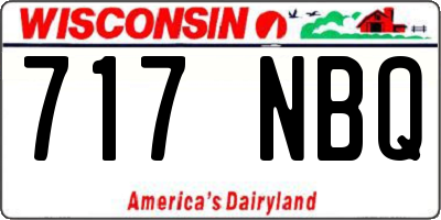 WI license plate 717NBQ