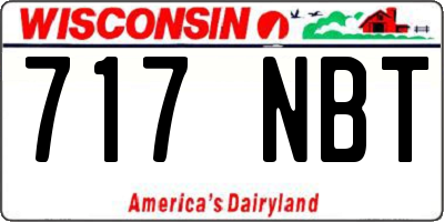 WI license plate 717NBT