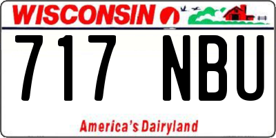 WI license plate 717NBU