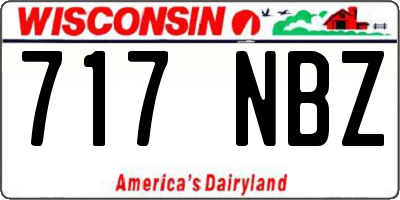 WI license plate 717NBZ