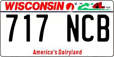 WI license plate 717NCB