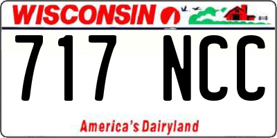 WI license plate 717NCC
