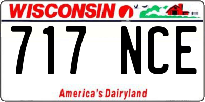 WI license plate 717NCE