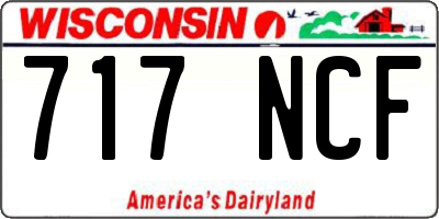 WI license plate 717NCF