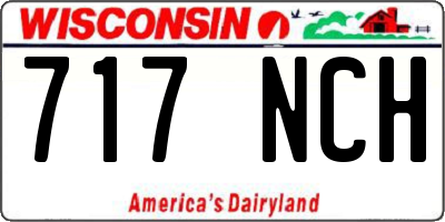 WI license plate 717NCH