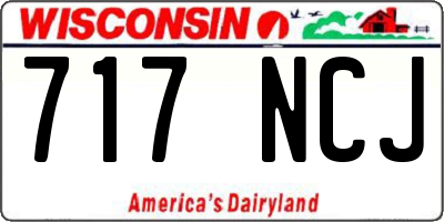 WI license plate 717NCJ
