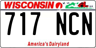 WI license plate 717NCN