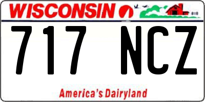 WI license plate 717NCZ