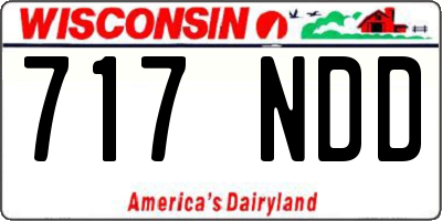 WI license plate 717NDD