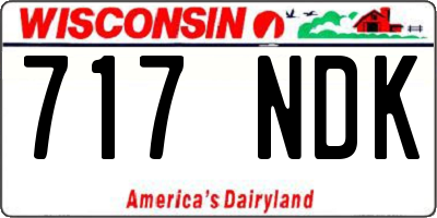 WI license plate 717NDK