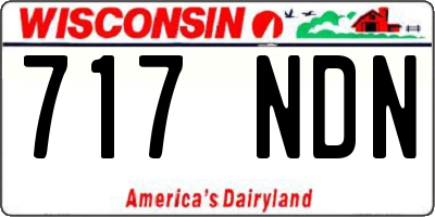 WI license plate 717NDN