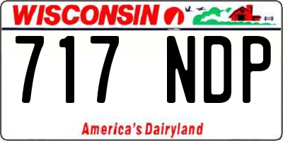 WI license plate 717NDP