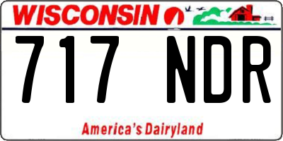WI license plate 717NDR