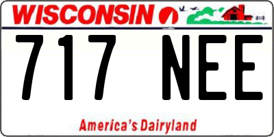 WI license plate 717NEE