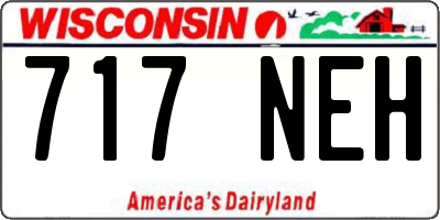 WI license plate 717NEH
