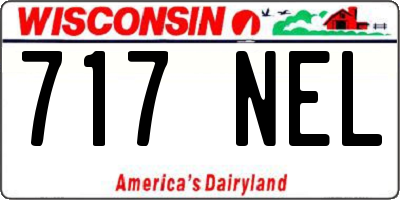 WI license plate 717NEL
