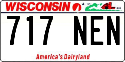 WI license plate 717NEN