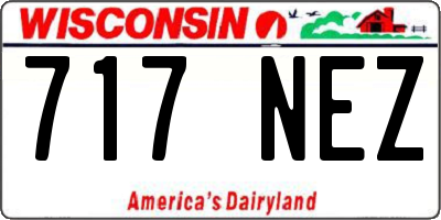 WI license plate 717NEZ