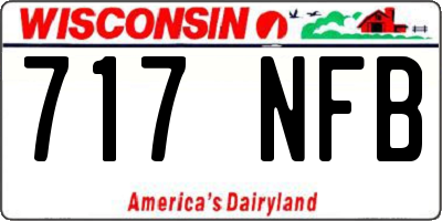 WI license plate 717NFB