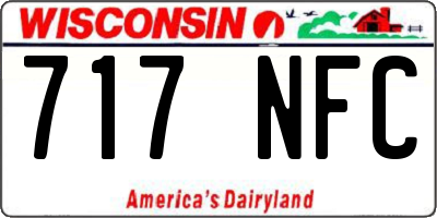 WI license plate 717NFC