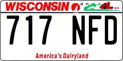 WI license plate 717NFD