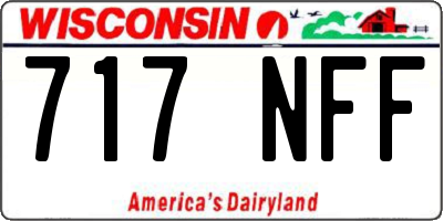 WI license plate 717NFF