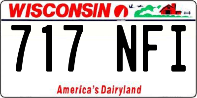 WI license plate 717NFI