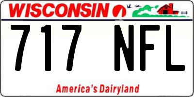 WI license plate 717NFL