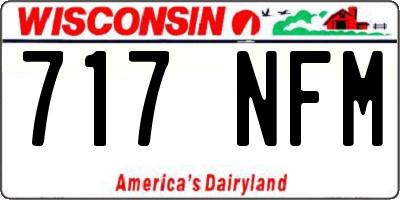 WI license plate 717NFM