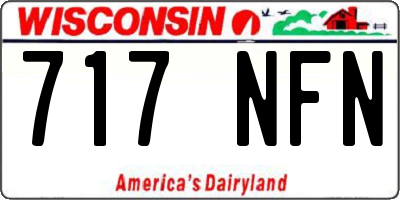 WI license plate 717NFN