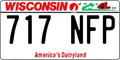 WI license plate 717NFP