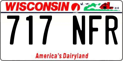 WI license plate 717NFR