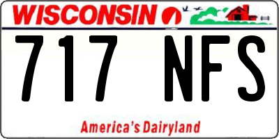 WI license plate 717NFS