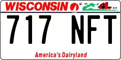 WI license plate 717NFT