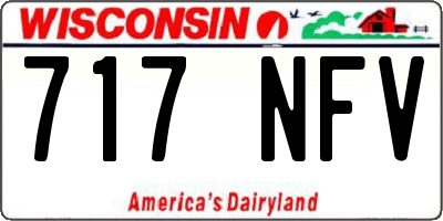 WI license plate 717NFV