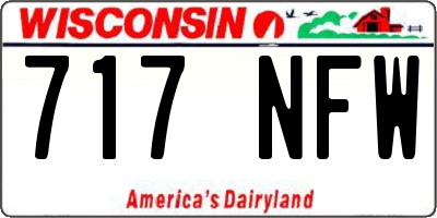 WI license plate 717NFW