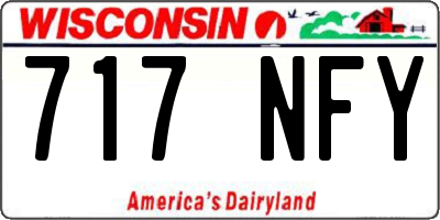 WI license plate 717NFY